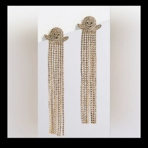 👻New Bling Ghost Dangle halloween Earrings,  3.5"👻